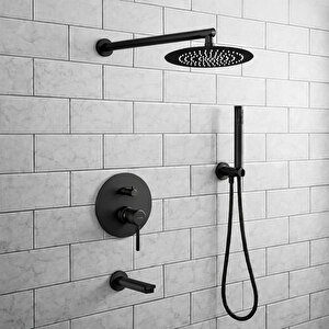 Tam Ankastre Duş Seti Adonis Siyah Fau107-b