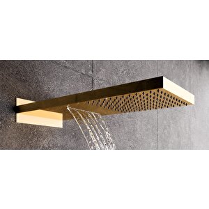 Ankastre Comfort Panel Şelale Duş Seti Altın Gold Fau110-g