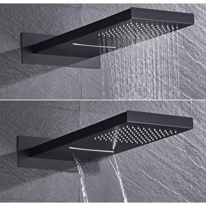 Ankastre Comfort Panel Şelale Duş Seti Siyah Fau110-b