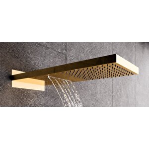 Ankastre Comfort Panel Şelale Duş Seti Altın Gold Fau111-g
