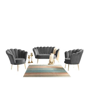 İnci Gri 2+1+1 Çay Seti (salon,balkon,cafe,ofis)
