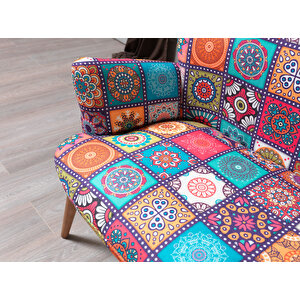Liya Patchwork 2+1+1 Çay Seti (salon, Balkon, Cafe Ofis)