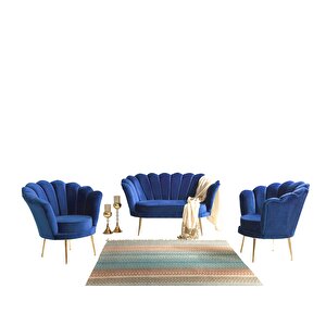 İnci Mavi 2+1+1 Çay Seti (salon,balkon,cafe,ofis)