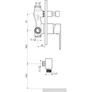 Ankastre Kabin Bataryası Pedra Siyah Mkb160-s