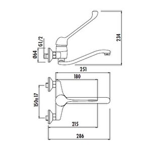 HM1106 Medikal Doktor Aplike Lavabo Bataryası