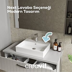 NX270 Next Tezgah Üzeri Kare Lavabo 70x50 cm