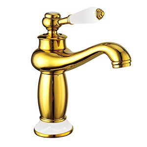 Rustik Lavabo Bataryası Vintage Altın Gold Klb100-g