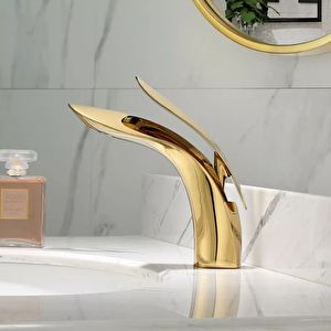 Lavabo Bataryası Leaf Altın Gold Klb103-g