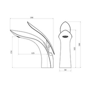 Lavabo Bataryası Leaf Altın Gold Klb103-g