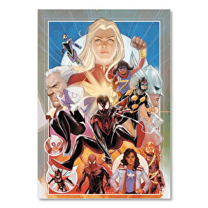 Marvel Karekterler Çizim Afiş Görseli 25x35 cm