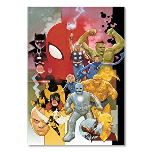 Marvel Karekterler Çizim Görsel 35x50 cm