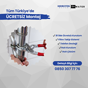 Hidrotek EA Water Natural pH 8.5 Alkali Zengin Mineralli Canlı Su Üreten En İyi Su Arıtma Cihazı 2025