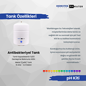 Hidrotek EA Water Natural pH 8.5 Alkali Zengin Mineralli Canlı Su Üreten En İyi Su Arıtma Cihazı 2025
