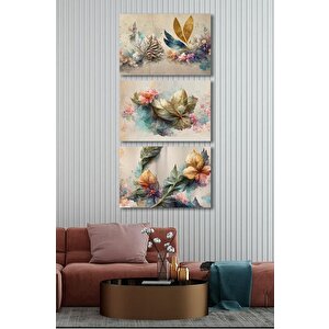 3'lü Set Sienna Kanvas Tablo 40x60 cm