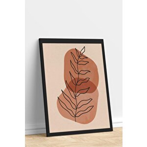 3'lü Set Line Art Leaves 3 Kanvas Tablo