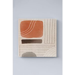 3'lü Set Minimal Orange Art Kanvas Tablo 30x40 cm