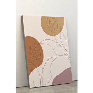 3'lü Set Line Art Butterfly Portrait Kanvas Tablo 40x60 cm