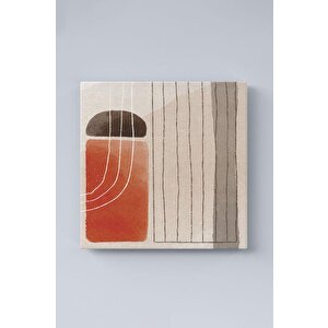 3'lü Set Minimal Orange Art Kanvas Tablo 40x60 cm