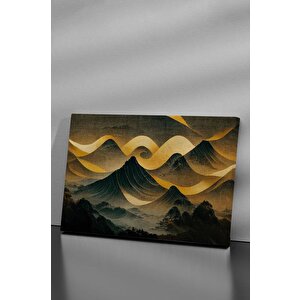 3'lü Set Gold Master Kanvas Tablo 40x60 cm