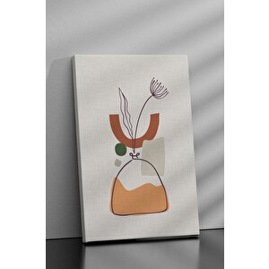 3'lü Set Line Art Flower Kanvas Tablo 30x40 cm