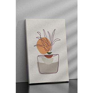 3'lü Set Line Art Flower Kanvas Tablo 30x40 cm