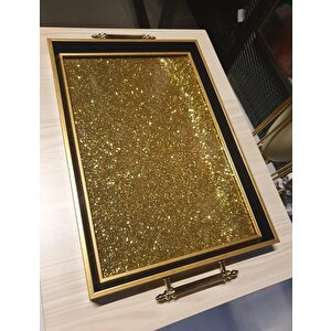 Dekorati̇f Lüx Ni̇şan Söz Çay Tepsi̇si̇