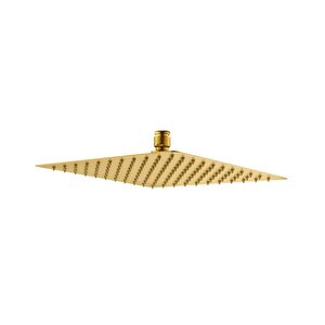 Tepe Duş Başlığı Kare Slim 304 Metal 25x25 Cm Altın Ktd102-g