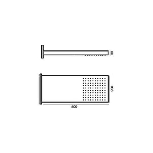 Ankastre Panel Tepe Duş Başlığı Yağmur Altın Ktd109-g