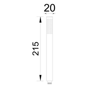 El Duş Başlığı Pirinç Metal Oval Siyah Ke101-b