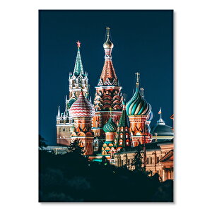 Saint Basil Kadetrali Gece Görseli 35x50 cm