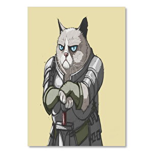 Savaşçı Kedi Animasyon Görseli 35x50 cm