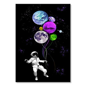 Uzayda Astronot Balanodan Gezegenler Fantastik 35x50 cm