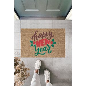 Modern Baskı - Happy New Year 12 - Karşılama Kapı Önü Paspası