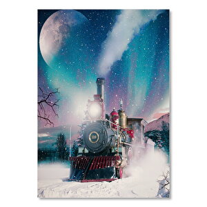 Karda Gece Treni Görseli 50x70 cm