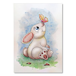 Fantastik Yavru Tavşan Kelebek Fantazı Görsel 25x35 cm
