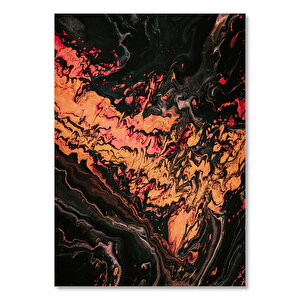 Karışan Turuncu Siyah Dalgalı Desenler 35x50 cm