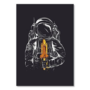 Fantastik Uzay Mekiği Dondurma Şekilli Astronot 35x50 cm