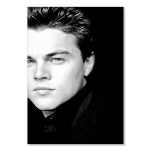 Leonardo Di Caprio Yarım Portre Siyah Beyaz 25x35 cm