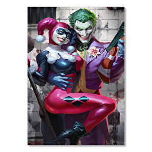 Joker Ve Harley Quinn Çizgi Roman Görseli 50x70 cm