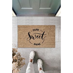 Siyah Kapı Önü Paspası Home Sweet Home Desen Ps822