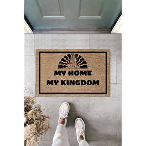 Modern Dijital Baskı - My Home My Kingdom - Dekoratif Kapı Önü Paspası
