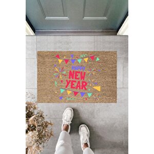 Modern Baskı - Happy New Year 15 - Karşılama Kapı Önü Paspası