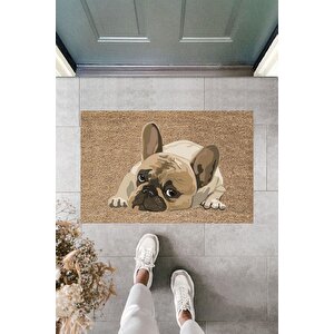 Modern Baskı - Uykucu Köpek - Karşılama Kapı Önü Paspası