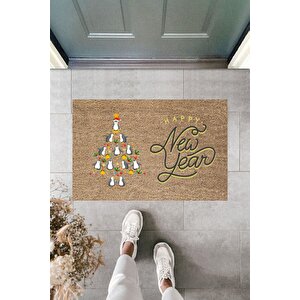 Modern Baskı - Happy New Year 11 - Karşılama Kapı Önü Paspası