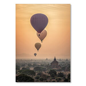 Uzakdoğu'da Gündoğumu Ve Sıcak Hava Balonları 50x70 cm