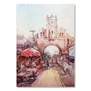 Şehrin Girişindeki Saat Kulesi 35x50 cm