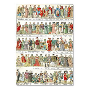 Fransız Halkının Kıyafet Evrimi 10-17.yüzyıl 25x35 cm