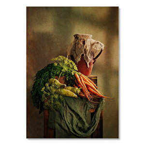 Taze Sebzeler Ve Toprak Testi Az Işık 25x35 cm