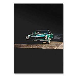 Klasik Mercedes Cabrio Yeşil 50x70 cm