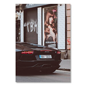 Park Halinde Lamborghini Arka Görünüm 35x50 cm